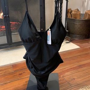 New Phurro black one piece swimsuit large